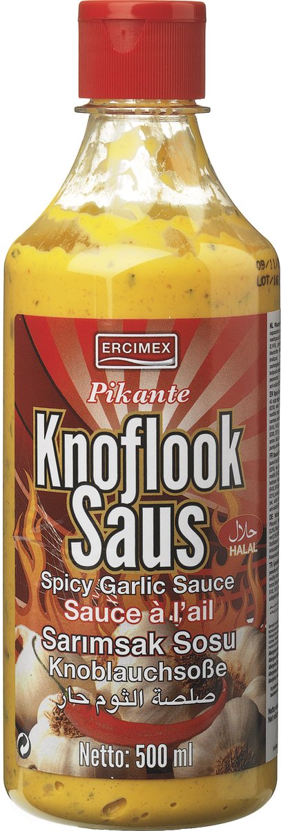 ercimex knoflook saus pittig 250ml