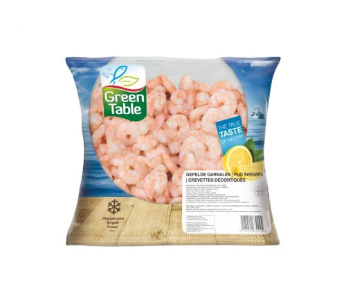 green table rauwe gepelde shrimp garnalen 1kg