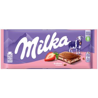 milka aardbei yoghurt