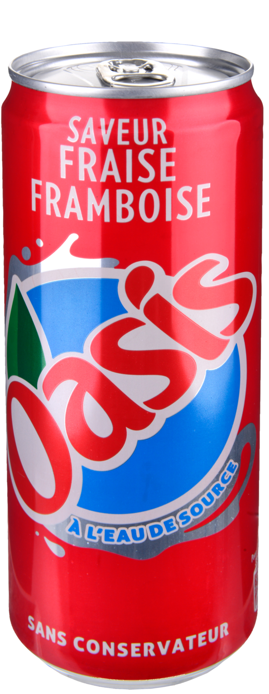 oasis aardbei/framboos blik